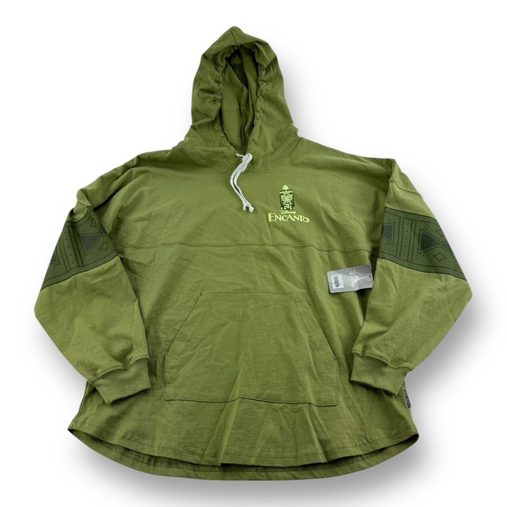 Disney x Encanto Green Long Sleeve Cotton Hooded Spirit Jersey Size Large NWT